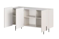 MALMI Komoda 150 3D - cashmere / crema bianca  / czarne nogi