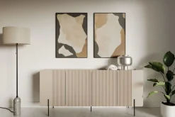 MALMI Komoda 200 4D - cashmere / czarne nogi
