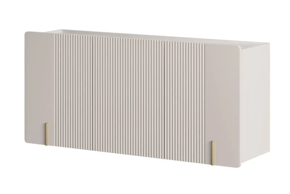 MALMI Komoda 150 3D - cashmere / crema bianca / złoty / wisząca