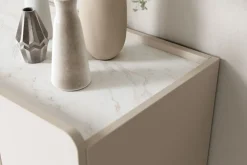 MALMI Komoda 150 3D - cashmere / crema bianca / złoty / wisząca