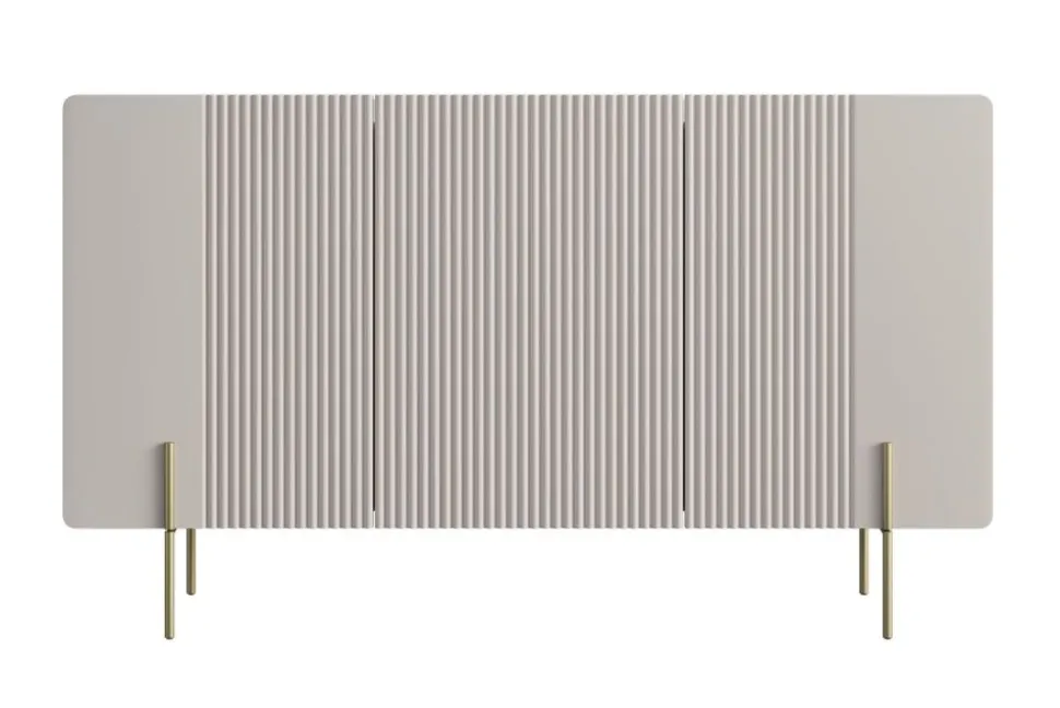 MALMI Komoda 150 3D - cashmere / złote nogi