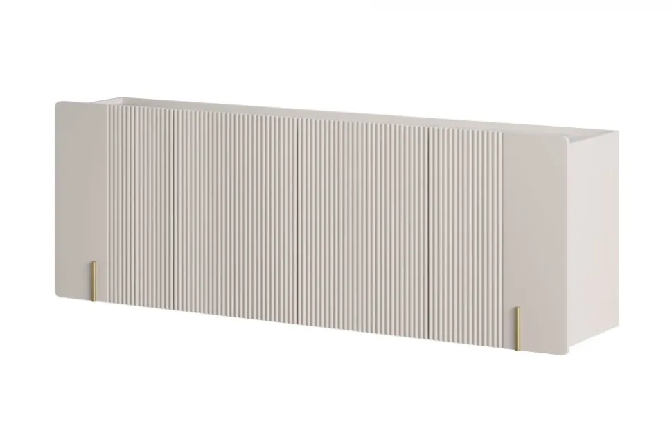 MALMI Komoda 200 4D - cashmere / crema bianca / złoty / wisząca