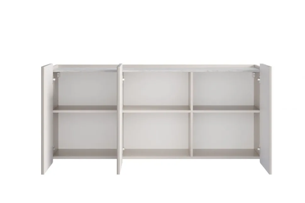 MALMI Komoda 150 3D - cashmere / crema bianca / czarny / wisząca