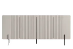 MALMI Komoda 200 4D - cashmere / crema bianca / czarne nogi