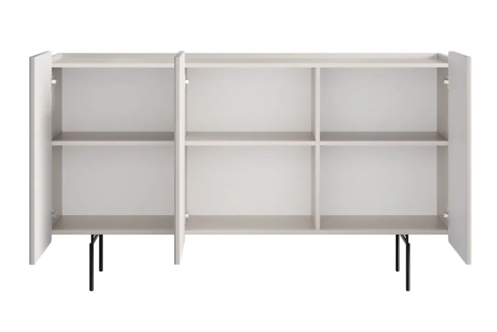 MALMI Komoda 150 3D - cashmere / czarne nogi