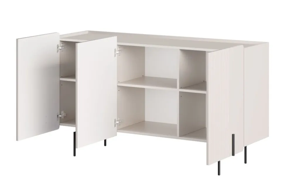 MALMI Komoda 150 3D - cashmere / czarne nogi