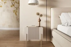 MALMI Szafka nocna 45 1SZ - cashmere / złote nogi