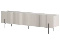 MALMI Szafka RTV 200 2D2SZ - cashmere / crema bianca / czarne nogi