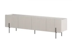 MALMI Szafka RTV 200 2D2SZ - cashmere / crema bianca / czarne nogi