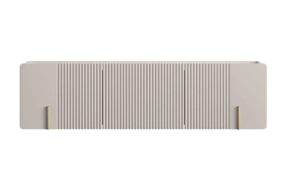 MALMI Szafka RTV 150 2D1SZ - cashmere / złoty / wisząca