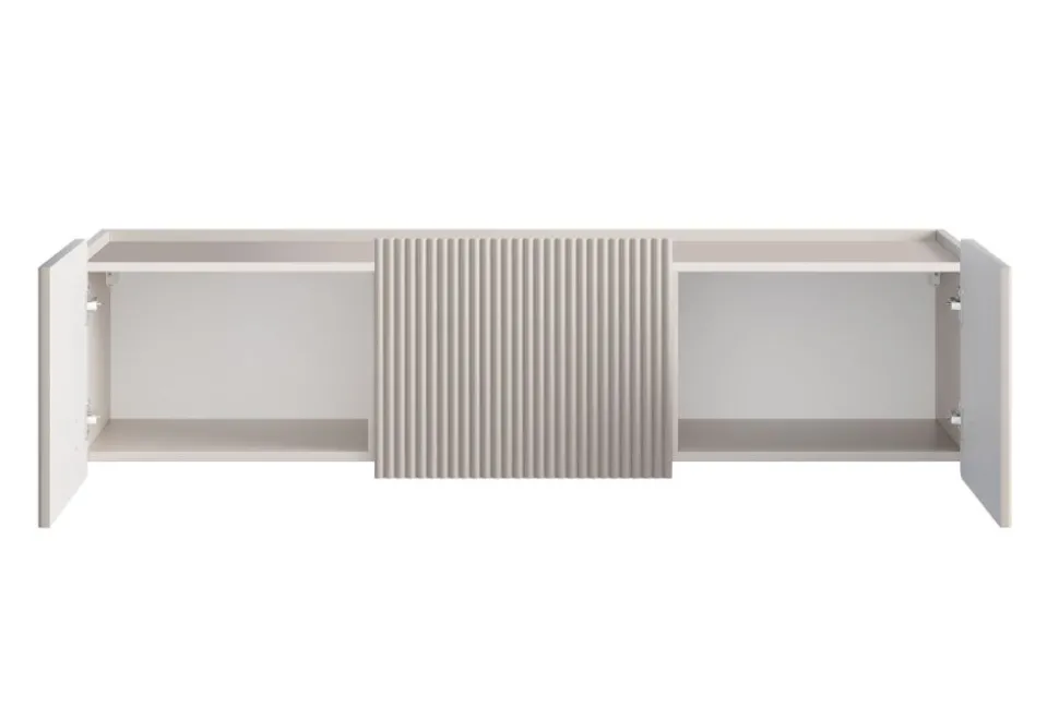 MALMI Szafka RTV 150 2D1SZ - cashmere / złoty / wisząca