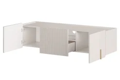 MALMI Szafka RTV 150 2D1SZ - cashmere / złoty / wisząca
