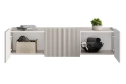 MALMI Szafka RTV 150 2D1SZ - cashmere / złoty / wisząca