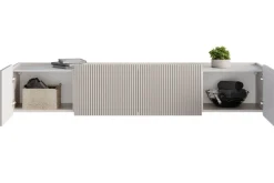 MALMI Szafka RTV 200 2D2SZ - cashmere / crema bianca / złoty / wisząca