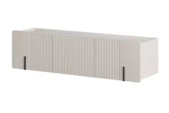 MALMI Szafka RTV 150 2D1SZ - cashmere / crema bianca  / czarny / wisząca