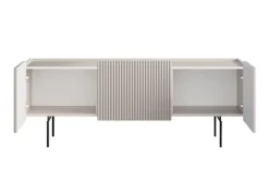 MALMI Szafka RTV 150 2D1SZ - cashmere / czarne nogi