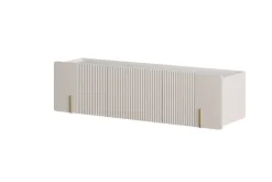 MALMI Szafka RTV 150 2D1SZ - cashmere / crema bianca / złoty / wisząca