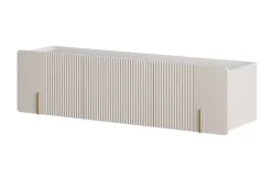 MALMI Szafka RTV 150 2D1SZ - cashmere / crema bianca / złoty / wisząca