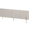 MALMI Szafka RTV 200 2D2SZ - cashmere / złote nogi