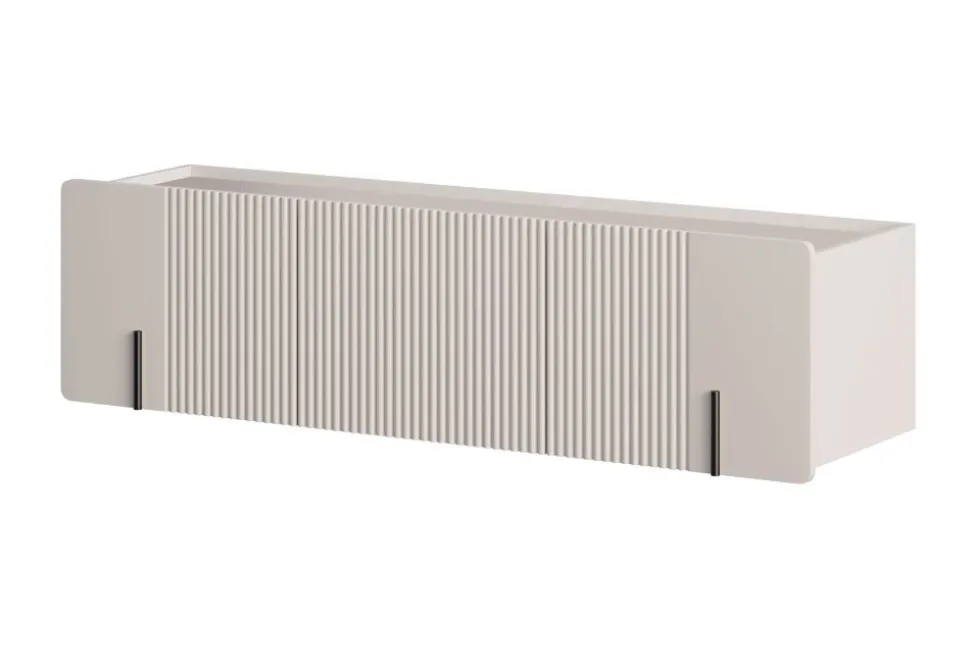 MALMI Szafka RTV 150 2D1SZ - cashmere / czarny / wisząca