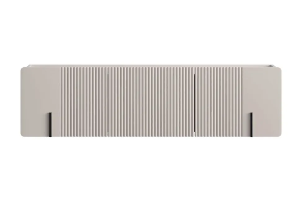 MALMI Szafka RTV 150 2D1SZ - cashmere / czarny / wisząca
