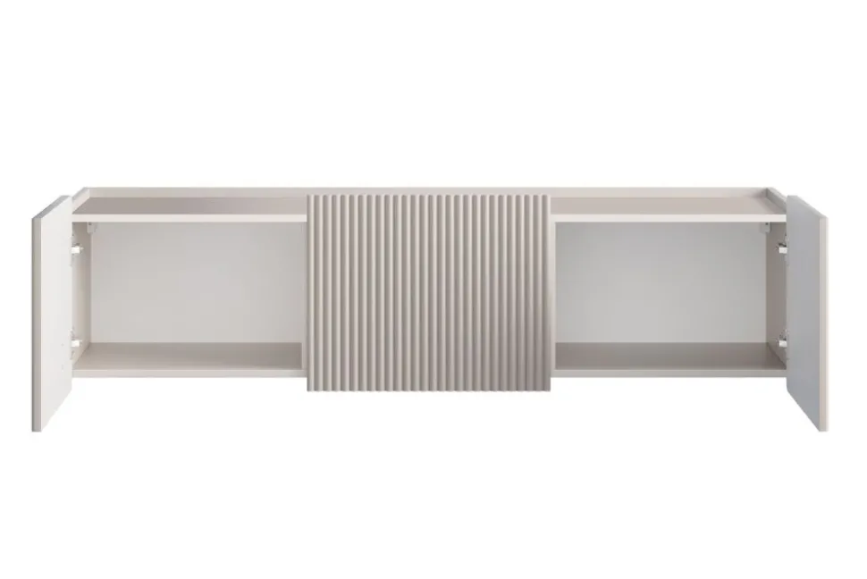 MALMI Szafka RTV 150 2D1SZ - cashmere / czarny / wisząca