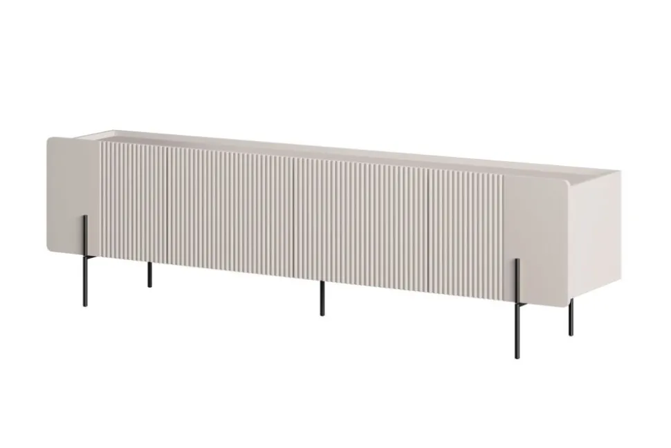 MALMI Szafka RTV 200 2D2SZ - cashmere / czarne nogi