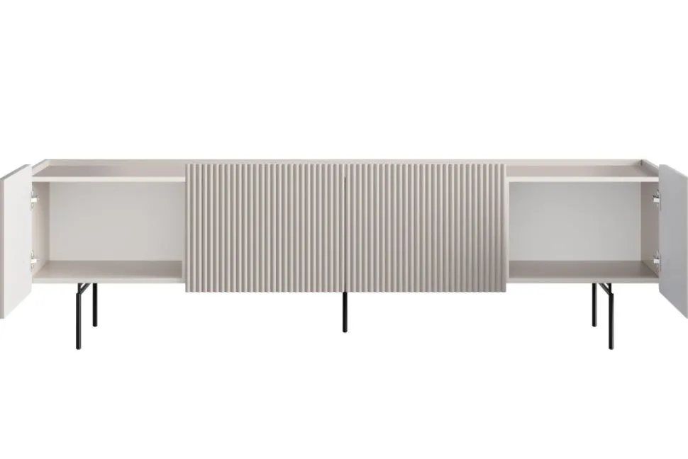 MALMI Szafka RTV 200 2D2SZ - cashmere / czarne nogi