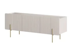 MALMI Szafka RTV 150 2D1SZ - cashmere / złote nogi