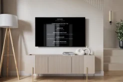 MALMI Szafka RTV 150 2D1SZ - cashmere / złote nogi