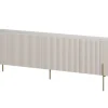 MALMI Szafka RTV 200 2D2SZ - cashmere / crema bianca  / złote nogi