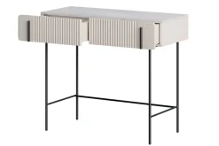 MALMI Toaletka 100 2SZ - cashmere / crema bianca / czarne nogi