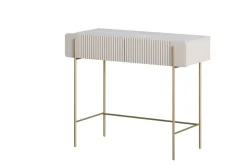 MALMI Toaletka 100 2SZ - cashmere / crema bianca  / złote nogi