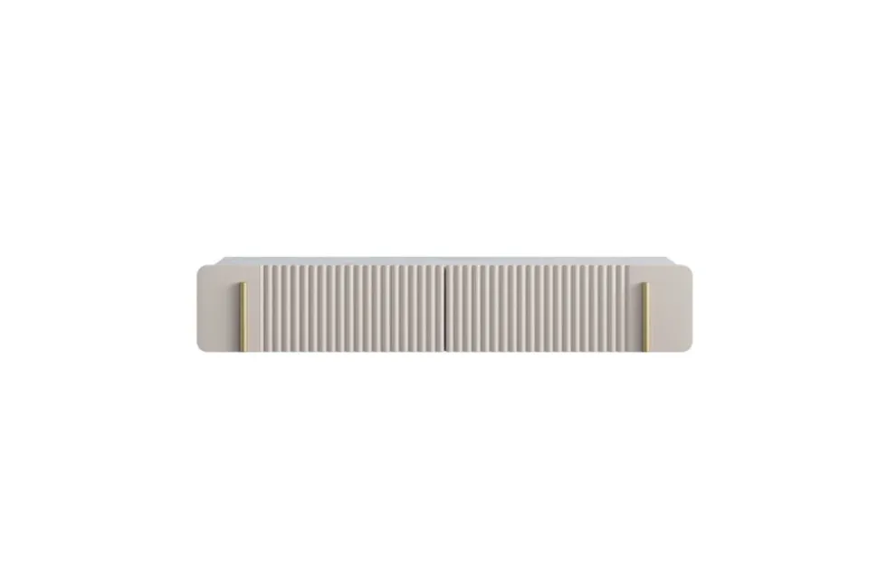 MALMI Toaletka 100 2SZ - cashmere / crema bianca / złoty / wisząca