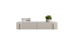 MALMI Toaletka 100 2SZ - cashmere / crema bianca / złoty / wisząca