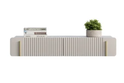 MALMI Toaletka 100 2SZ - cashmere / crema bianca / złoty / wisząca