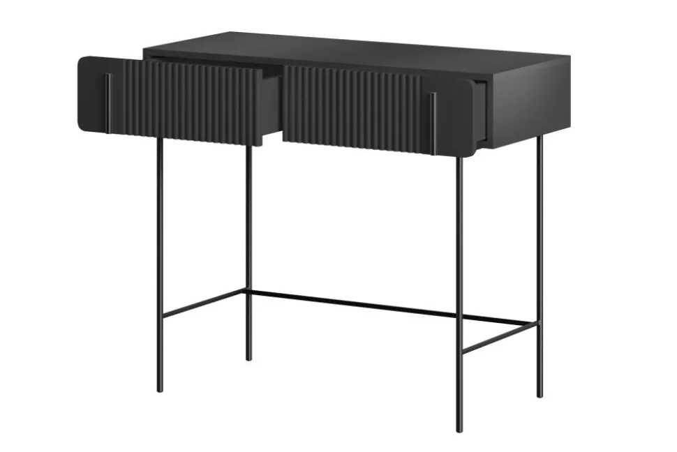 MALMI Toaletka 100 2SZ - czarny / czarne nogi