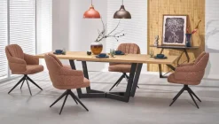 MASSIVE 2 stół rozkładany 160-250x90x77 cm dąb naturalny/czarny (2p=1szt)1 sztuka