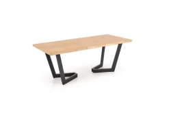 MASSIVE 2 stół rozkładany 160-250x90x77 cm dąb naturalny/czarny (2p=1szt)1 sztuka