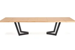 MASSIVE 2 stół rozkładany 160-250x90x77 cm dąb naturalny/czarny (2p=1szt)1 sztuka