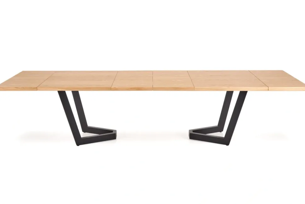 MASSIVE 2 stół rozkładany 160-250x90x77 cm dąb naturalny/czarny (2p=1szt)1 sztuka
