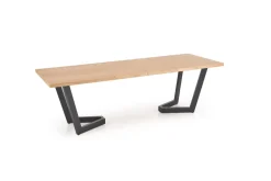 MASSIVE 2 stół rozkładany 160-250x90x77 cm dąb naturalny/czarny (2p=1szt)1 sztuka