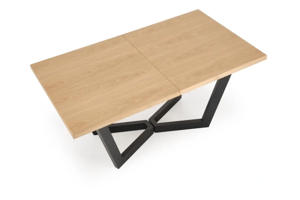 MASSIVE 2 stół rozkładany 160-250x90x77 cm dąb naturalny/czarny (2p=1szt)1 sztuka