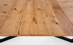 MASSIVE stół rozkładany 160-250x90x77 cm jasny dąb/czarny (2p=1szt)1 sztuka