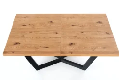 MASSIVE stół rozkładany 160-250x90x77 cm jasny dąb/czarny (2p=1szt)1 sztuka