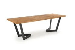 MASSIVE stół rozkładany 160-250x90x77 cm jasny dąb/czarny (2p=1szt)1 sztuka