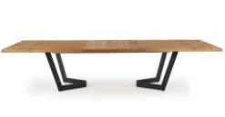MASSIVE stół rozkładany 160-250x90x77 cm jasny dąb/czarny (2p=1szt)1 sztuka