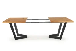 MASSIVE stół rozkładany 160-250x90x77 cm jasny dąb/czarny (2p=1szt)1 sztuka