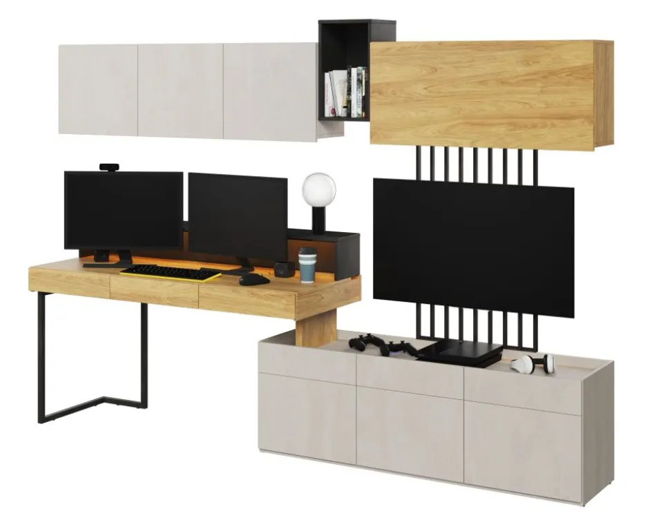 Meble młodzieżowe gamingowe Lenart Teen Flex SET-01