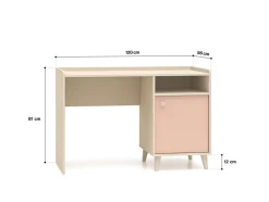 Mevel 07 Piasek pustyni/Millennial pink - biurko 1D